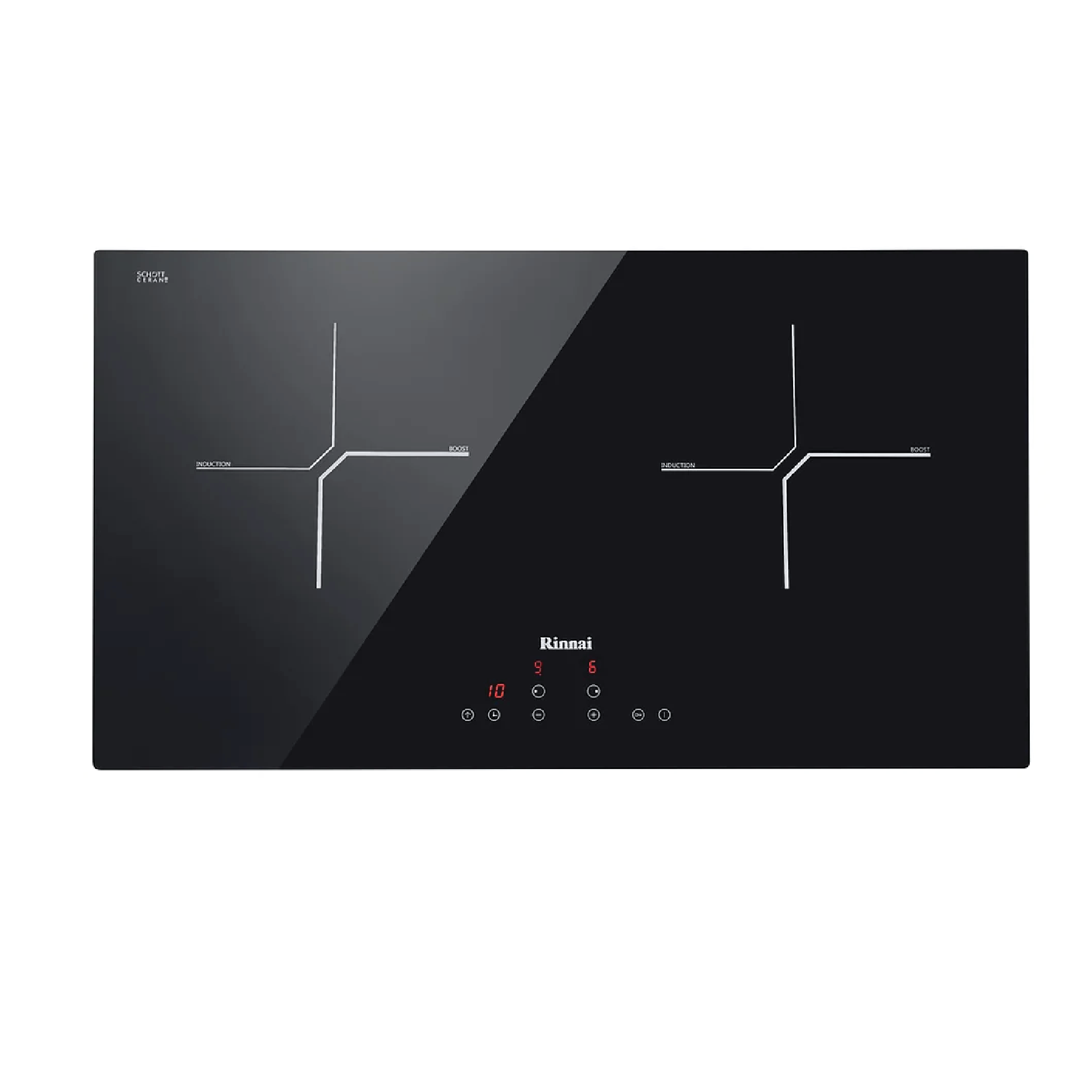 RB-7012H-CB 2 zone induction hob (70cm) Schott Ceran Glass (Black) Top ...